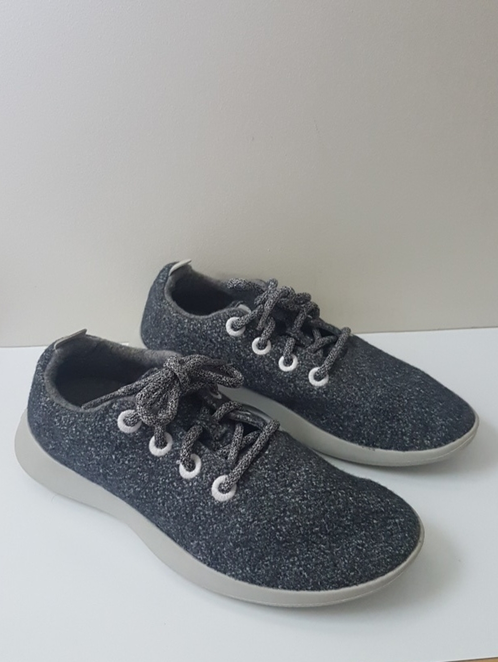 Allbirds Womens Grey Knit Lace-Up Casual Shoes